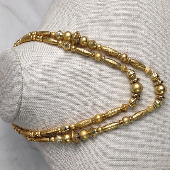 Matte Gold Necklace/Pendant Bundle 3pc Set - Picture 6 of 12